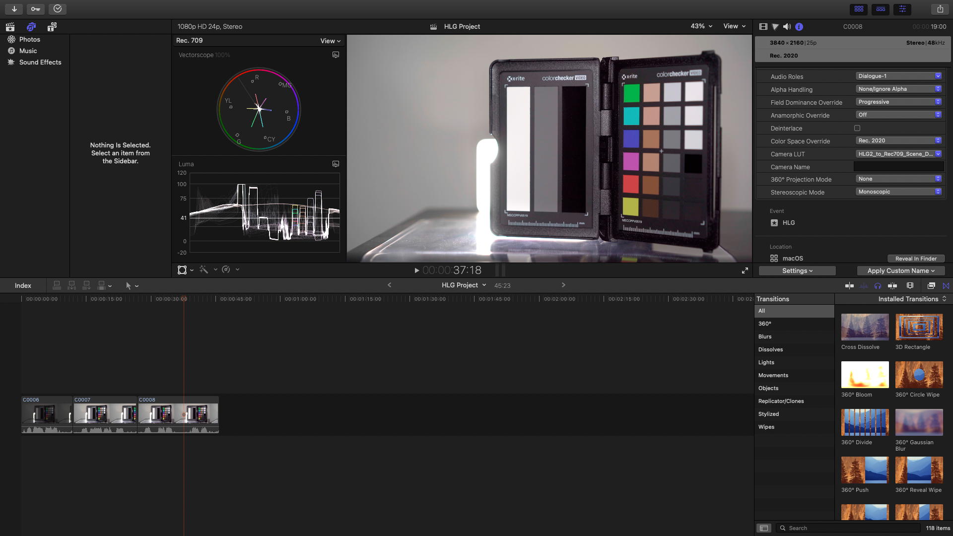 FCP HLG Normalized LUT Pack
